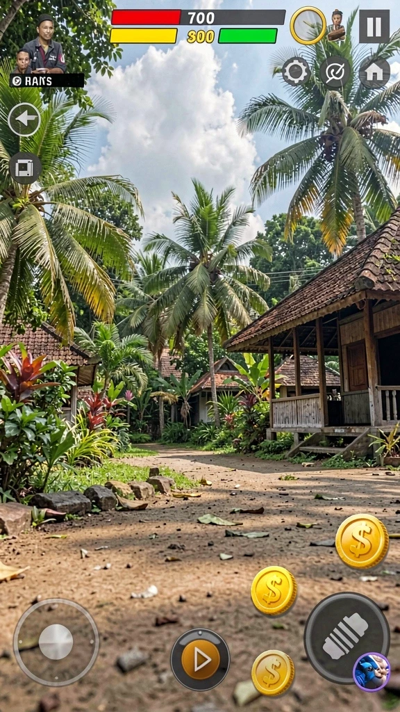 Gambar ketiga menampilkan fitur multiplayer saat bermain bersama teman.