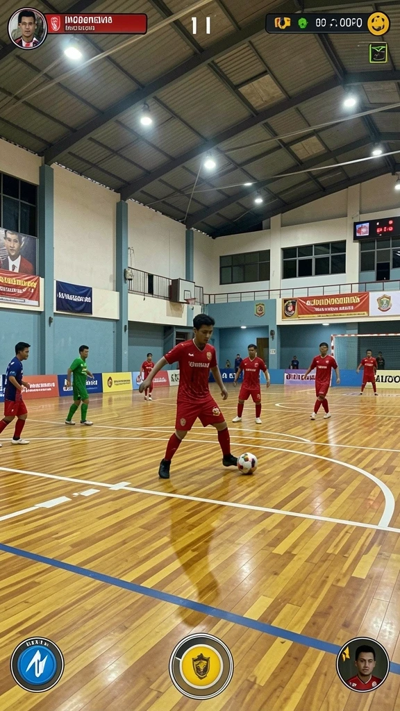 Memperlihatkan grafis menawan dari lingkungan permainan.