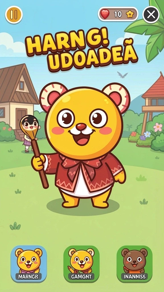 Tampilan game yang menarik dan memikat.