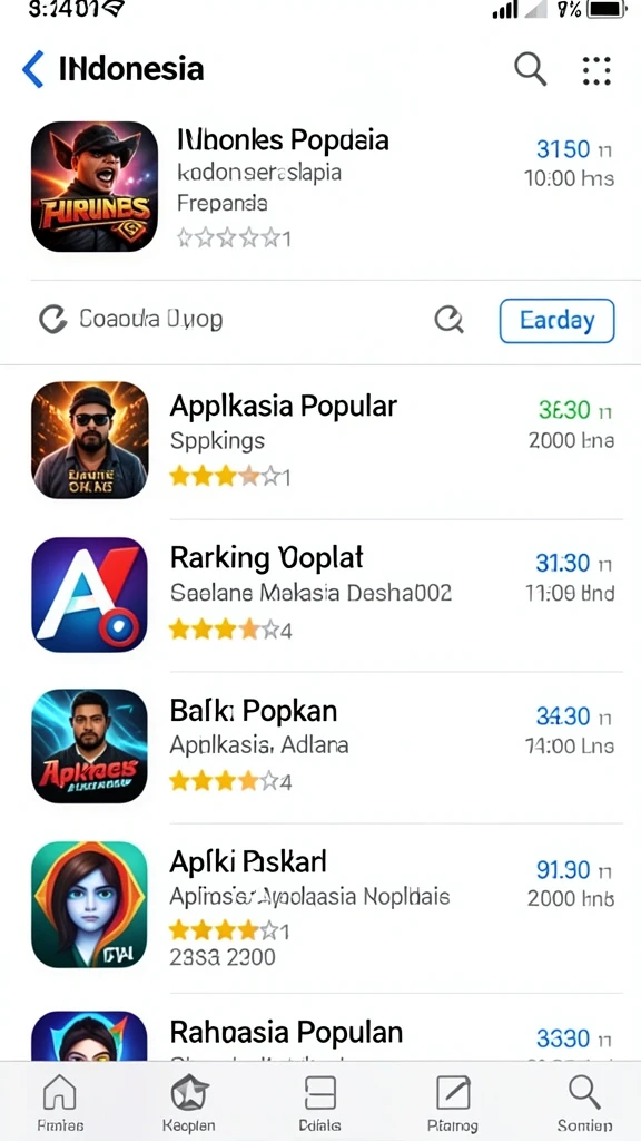 Tampilan awal permainan yang menarik dan mudah dinavigasi.