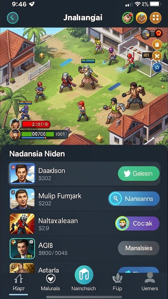 Fitur multiplayer yang memungkinkan bermain dengan teman.