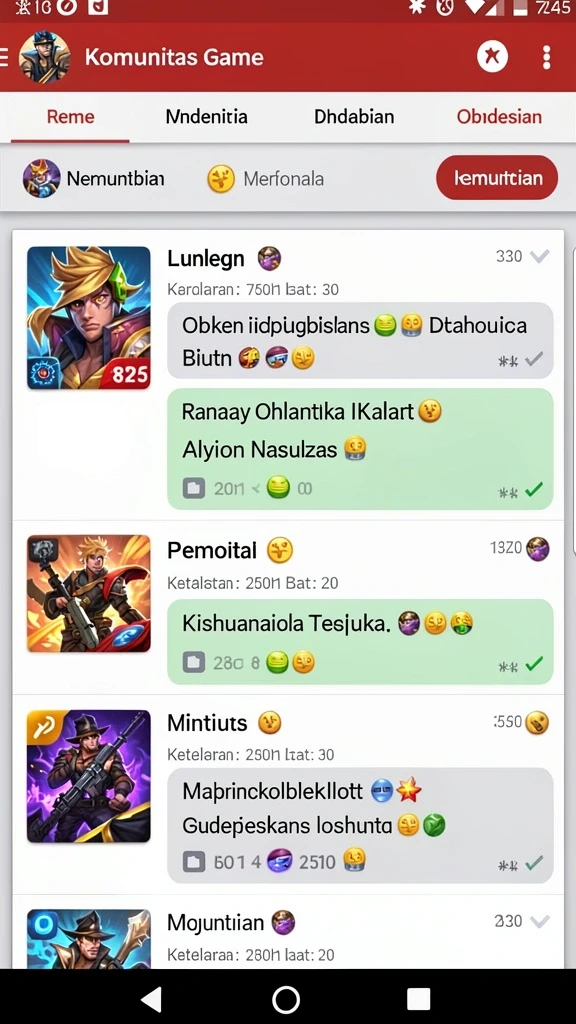 Karakter-karakter unik yang bisa dipilih dan ditingkatkan.