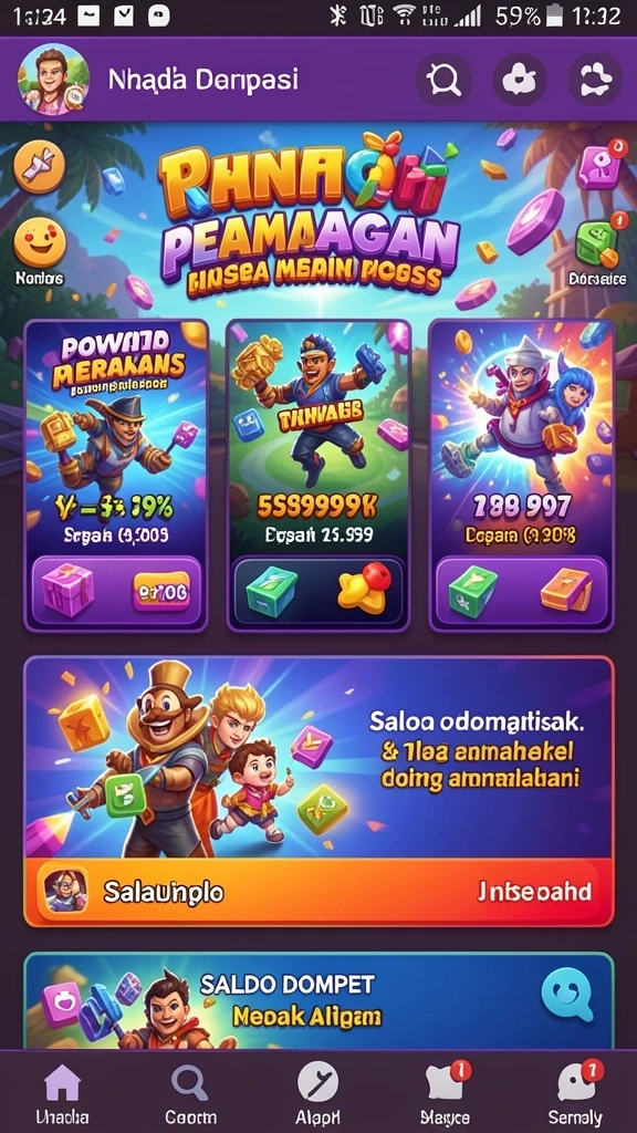 Layar permainan menunjukkan level tantangan yang seru.