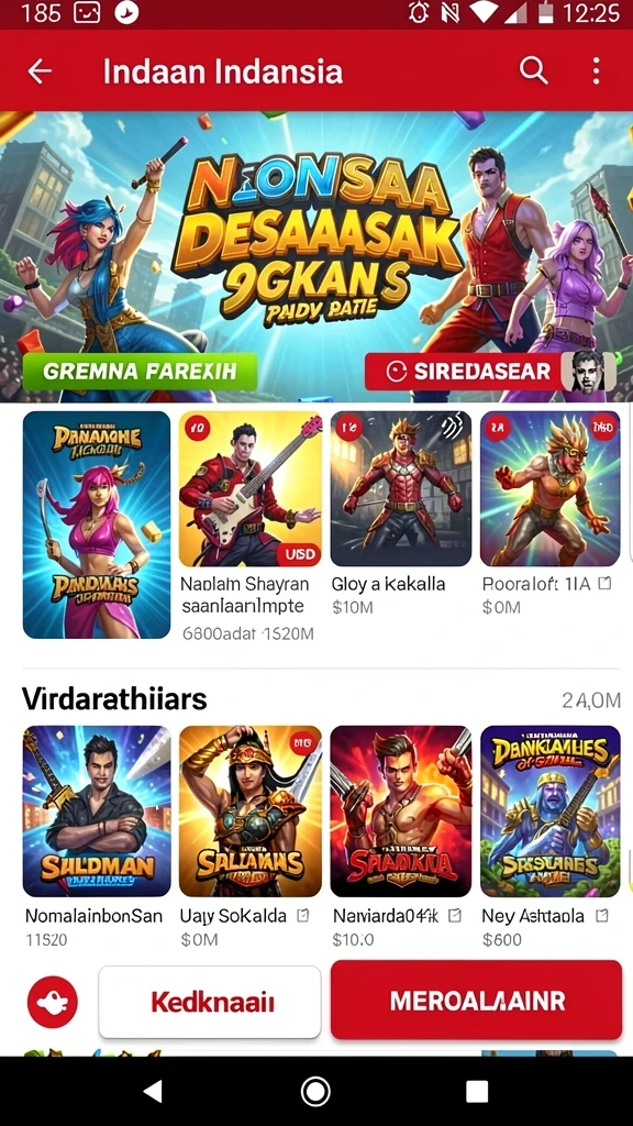 Tampilan awal yang menarik dan mudah dinavigasi.