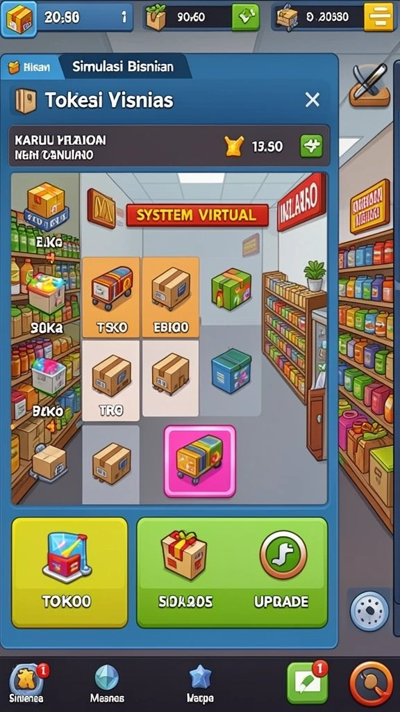 Level yang penuh warna dan tantangan.