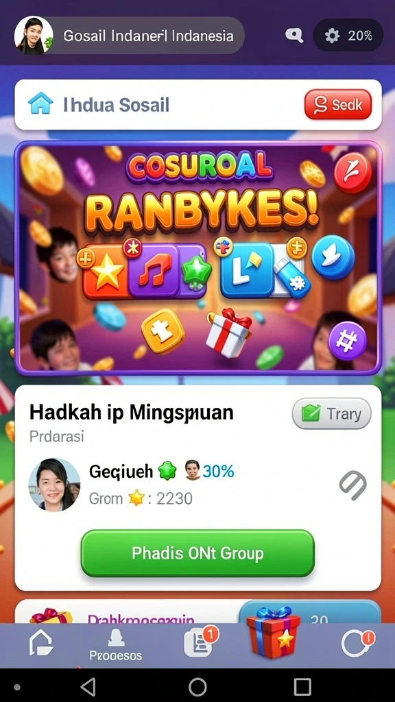Antarmuka utama JUTA7 yang menarik dan mudah digunakan.