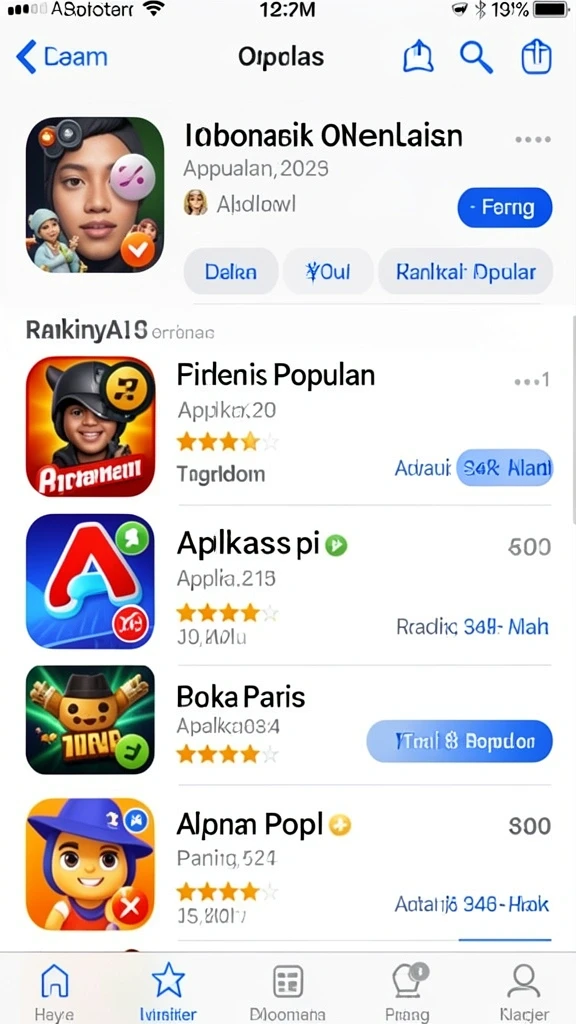 Karakter-karakter lucu yang dapat Anda pilih.