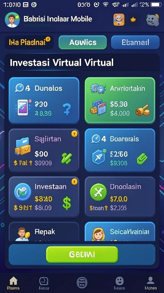 Tampilan menu utama yang intuitif dan menarik.