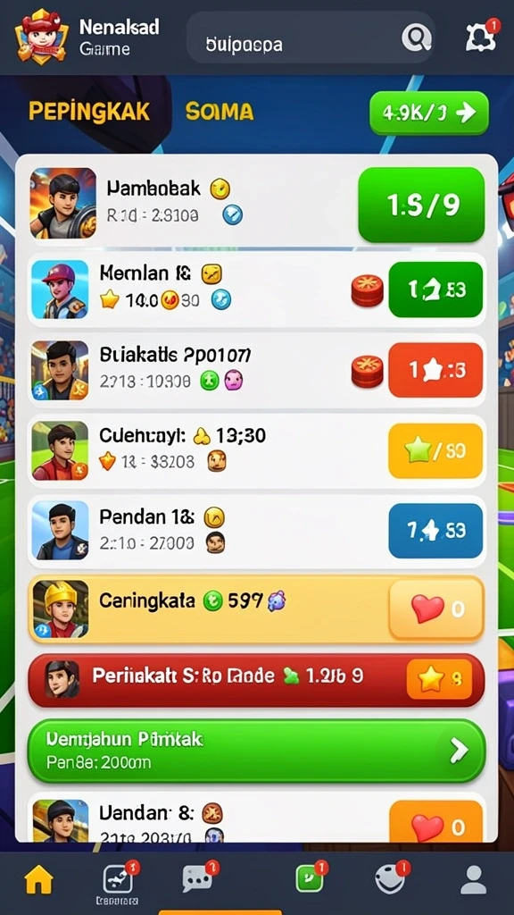 Tampilan awal yang menarik dan user-friendly.