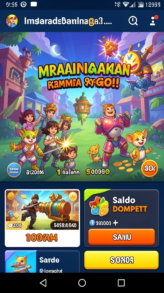 Tampilan leaderboard dengan ranking pemain.