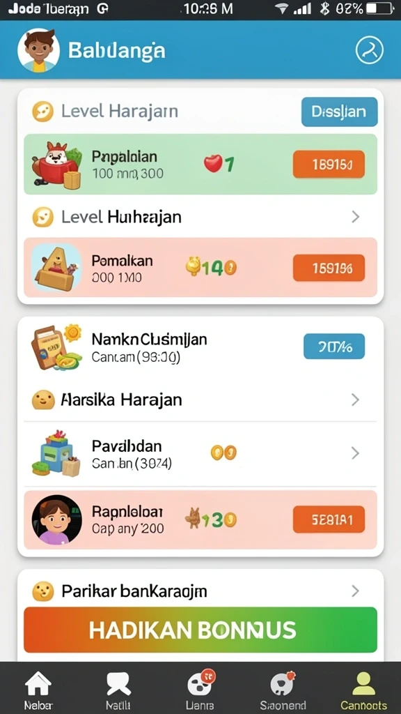 Fitur tantangan yang membuat permainan semakin seru.