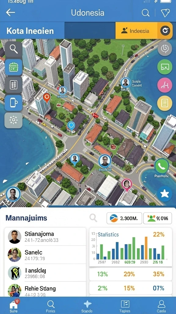 Tampilan menu utama yang menarik dan user-friendly.