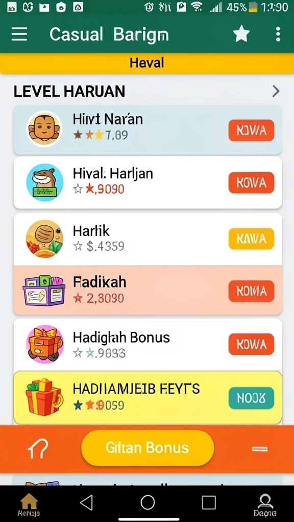 Tampilan antarmuka yang user-friendly.