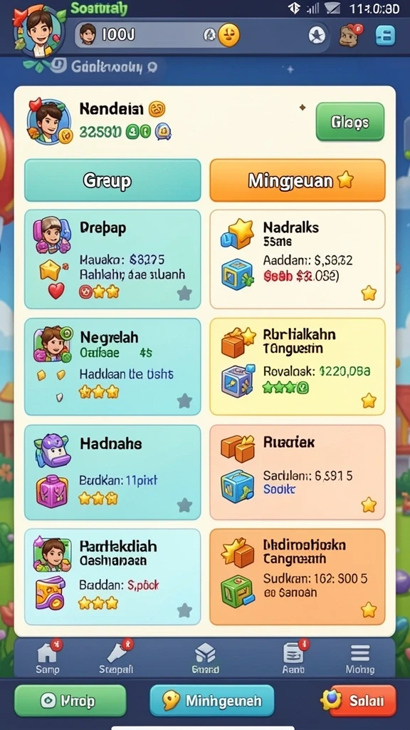 Pengalaman bermain yang adiktif dan menyenangkan.