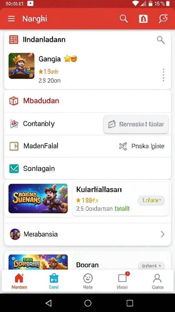 Tampilan awal yang memukau dan intuitif.